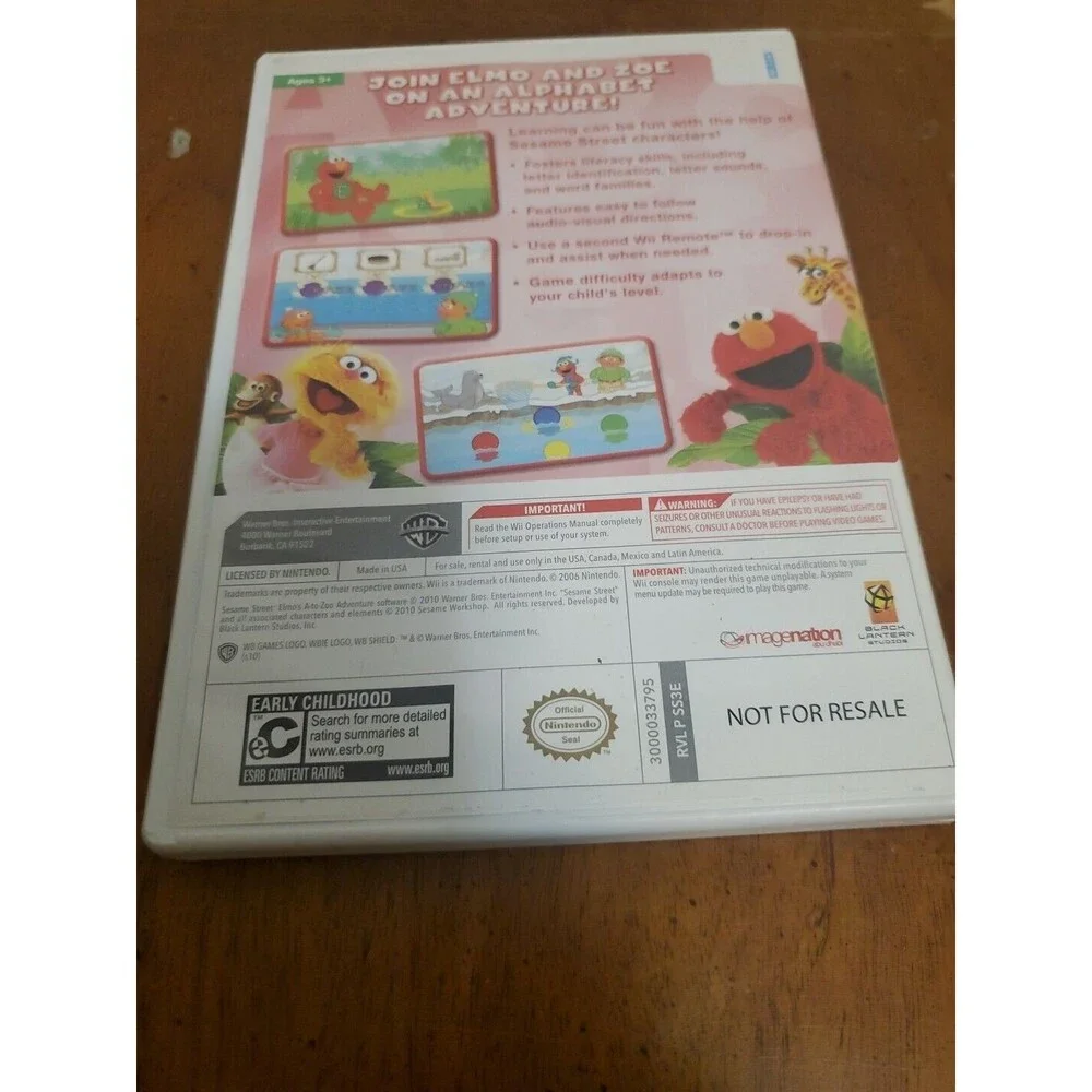 Sesame Street: Elmo's A-to-Zoo Adventure - The Videogame (Nintendo Wii, 2010)